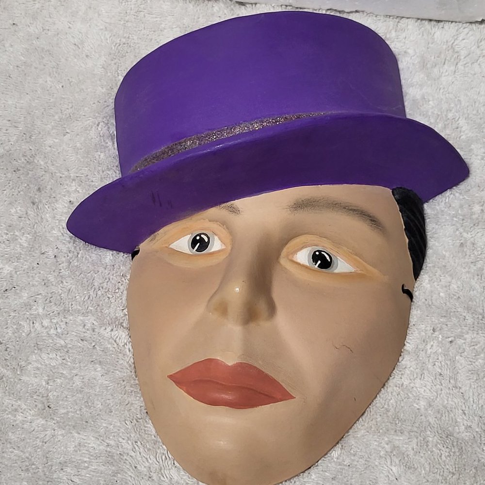 Vintage Cabaret Wall Art Handpainted Glam Posh Ceramic Fancy GUC